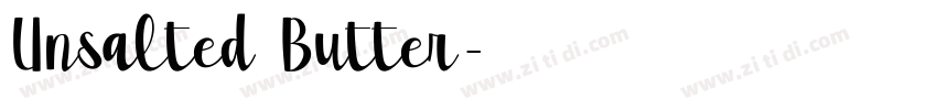 Unsalted Butter字体转换